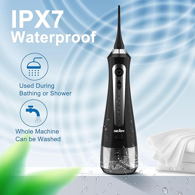 Oral Dental Water Flosser 8 Nozzles 5 Modes 270Ml Tank