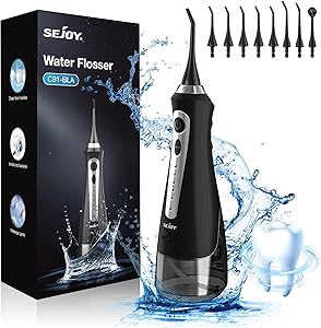 Oral Dental Water Flosser 8 Nozzles 5 Modes 270Ml Tank