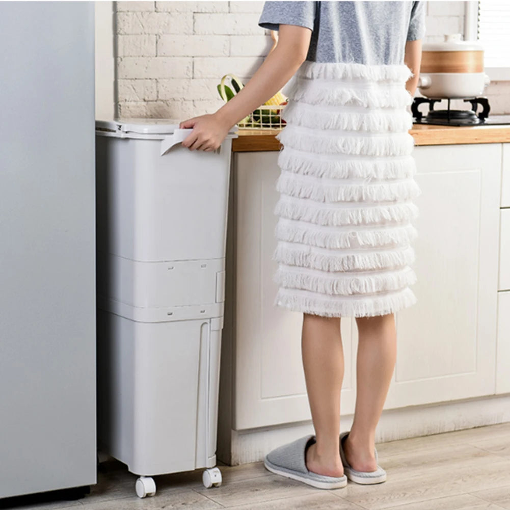38L Double Compartment Waste Bin for Kitchen