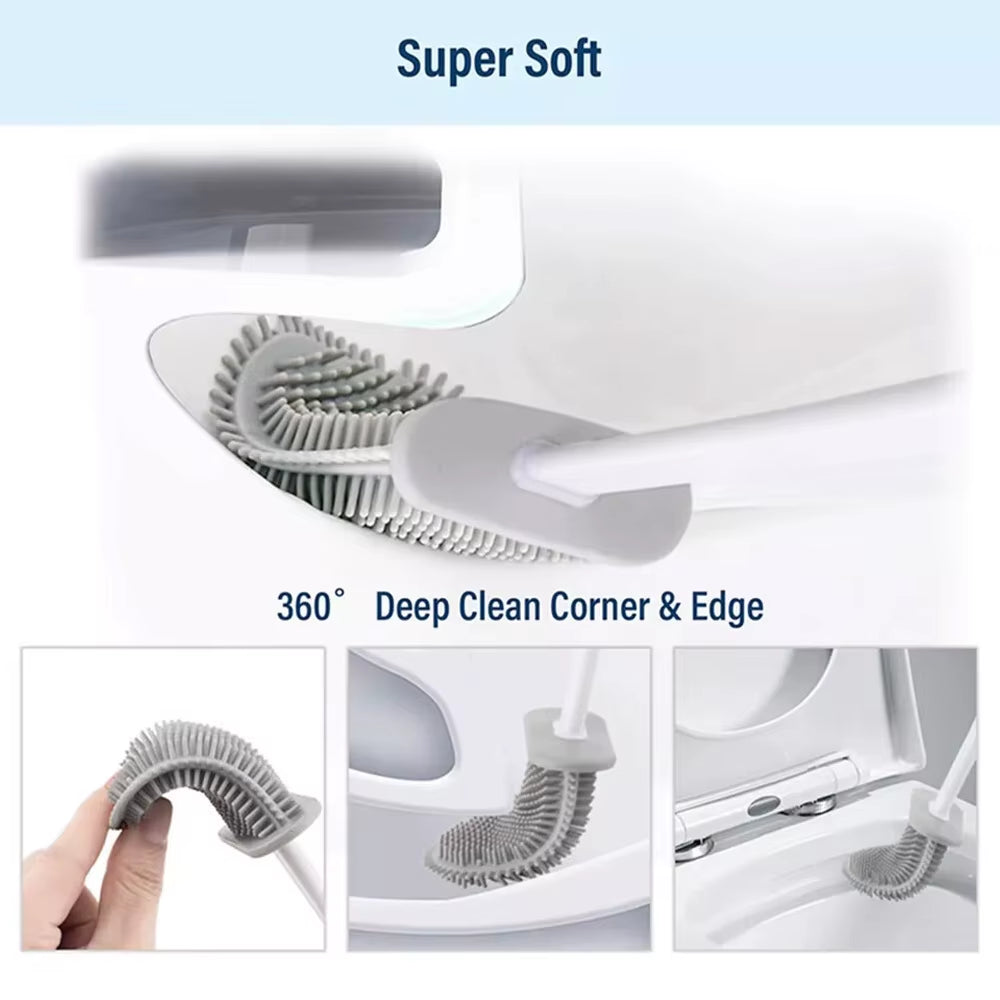 Toilet Brush Holder Set Silicone