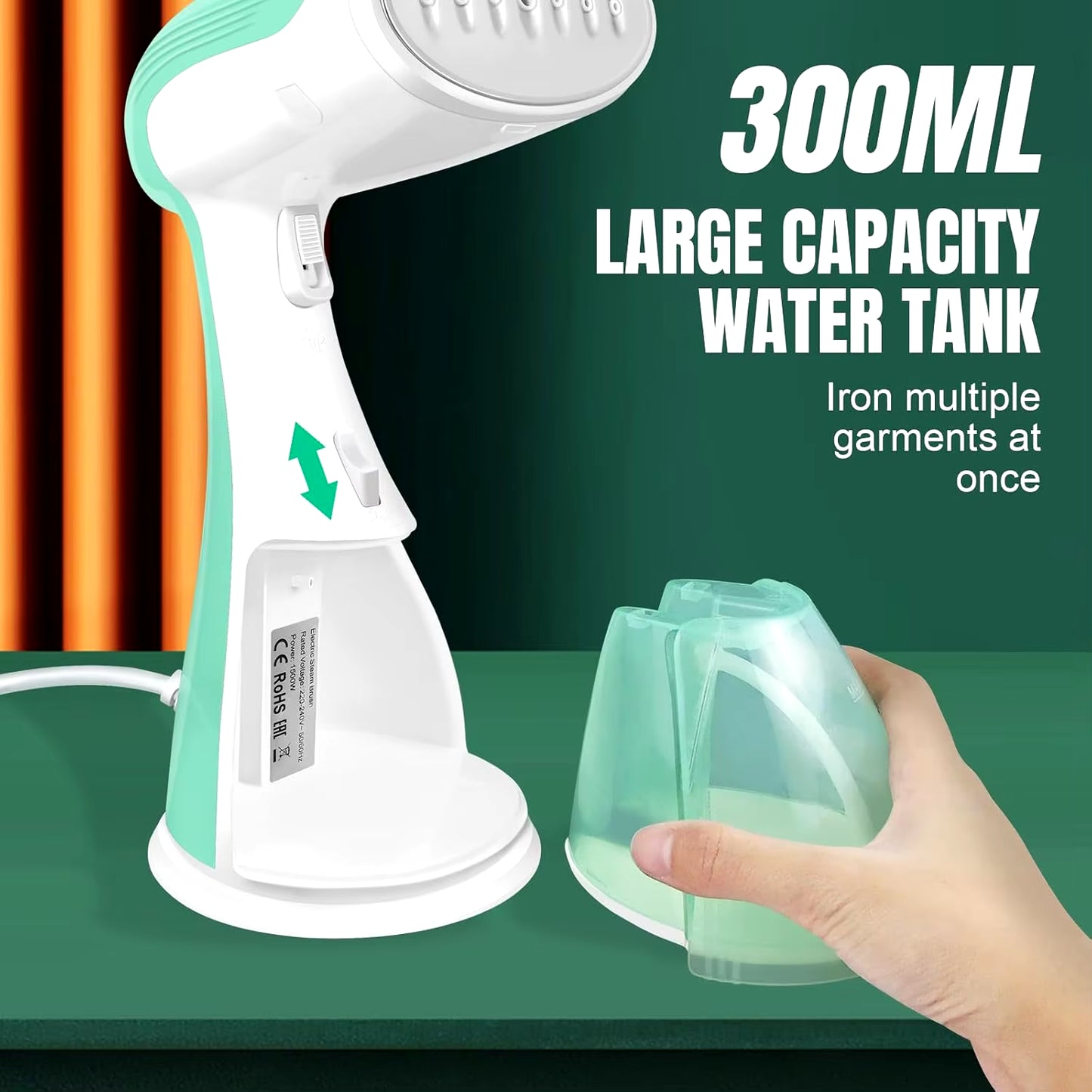 Handheld Clothes Steamer, Rapid Wrinkle Removal