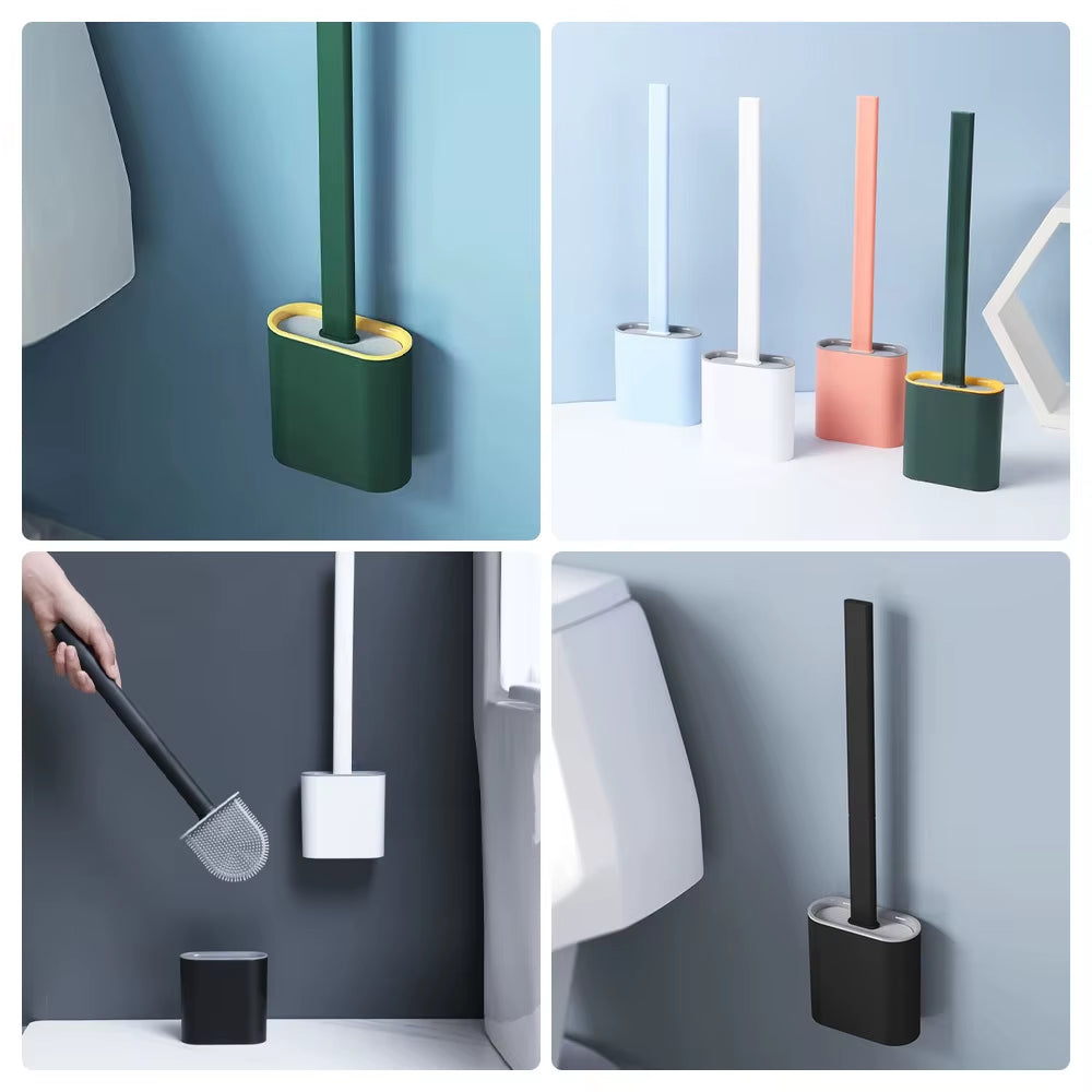 Toilet Brush Holder Set Silicone 