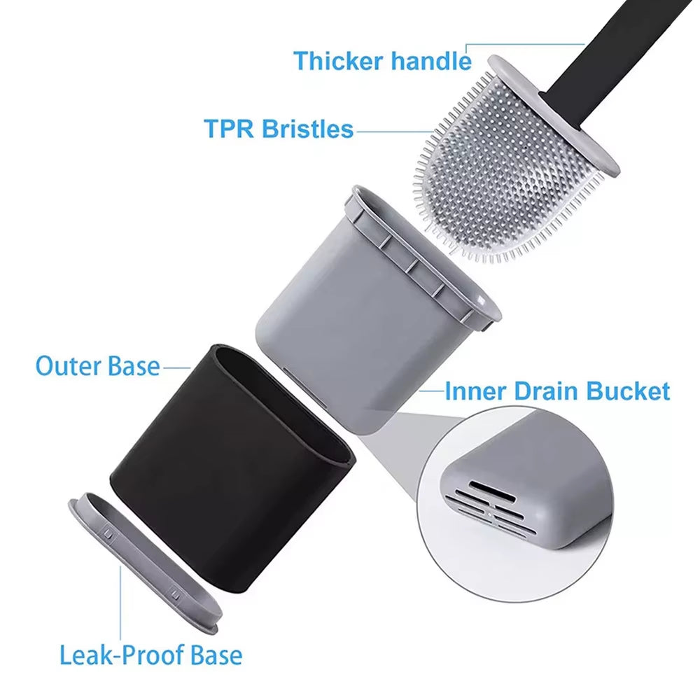 Toilet Brush Holder Set Silicone 