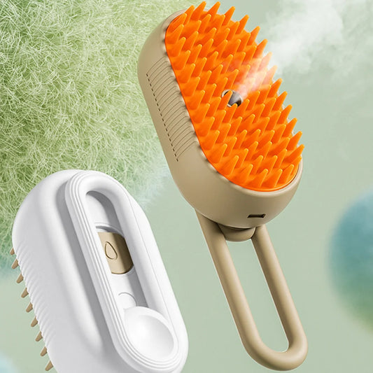 Electric Pet Hair Brush with Steam Spray 
